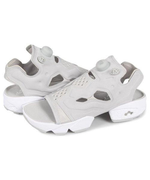 クーポン リーボック Reebok インスタ ポンプフューリー サンダル スポーツサンダル メンズ レディース Instapump Fury Sandal ライト グレー リーボック Reebok D Fashion