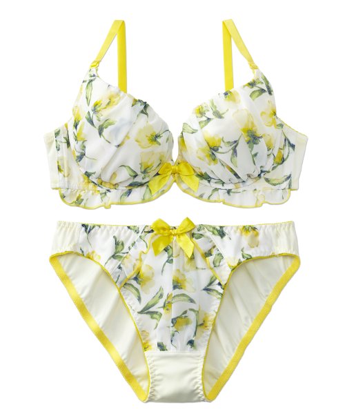 ブラジャー ショーツ セット カリーナフラワー ブラジャー ショーツ 可愛い ブラジャー 女性 下着 レディース セット ブラショーツ ブラ ショーツ セット エメフィール Aimerfeel D Fashion