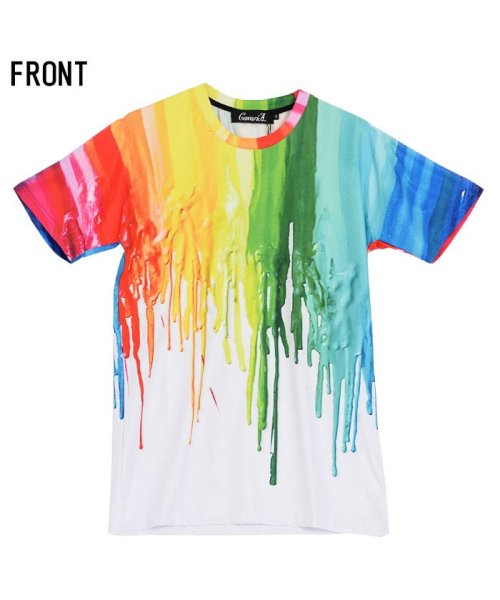 Cavaria キャバリア ペンキプリントクルーネック半袖tシャツ キャバリア Cavaria D Fashion Cavaria キャバリア ペンキプリントクルーネック半袖tシャツ キャバリア Cavaria D Fashion