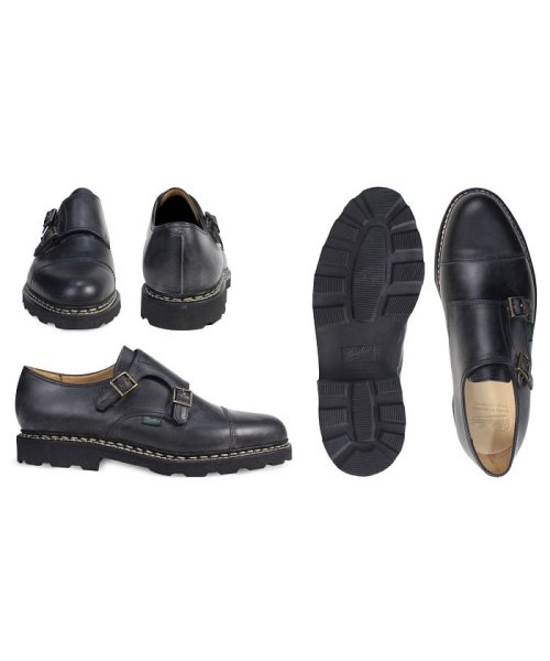 パラブーツ Paraboot ウィリアム William シューズ ダブルモンクシューズ メンズ レディース ブラック パラブーツ Paraboot D Fashion