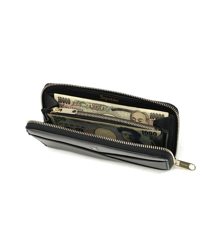 Repetto ブラック 長財布　コインケース付き レペット Repetto レペット 長財布 Repetto Zippered wallet