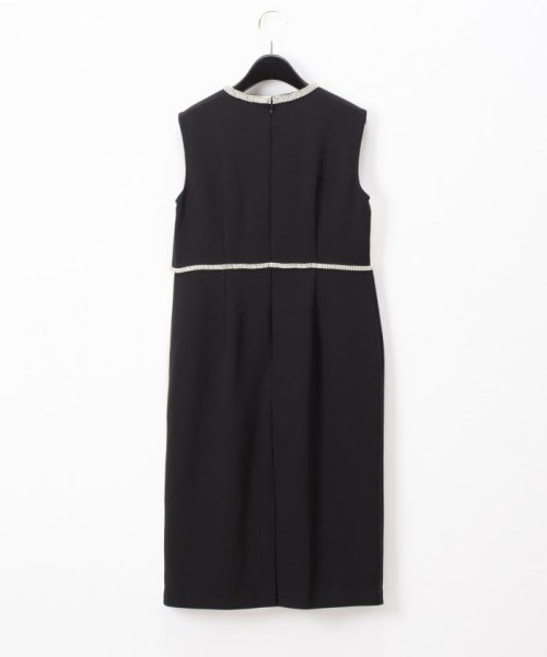 配色ビジューラインワンピース グレースコンチネンタル Grace Continental D Fashion 配色ビジューラインワンピース グレースコンチネンタル Grace Continental D Fashion
