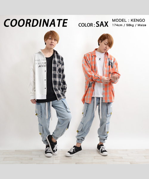 カーブシルエット ルーズ デニム 韓国 ルーズ ストリート hra124 ワンフォークロージング 1111clothing ルーズシルエット デカ