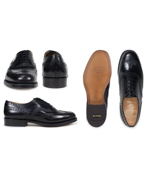 チャーチ Churchs 靴 バーウッド ウイングチップ シューズ メンズ Burwood レザー ブラック Eeb002 チャーチ Churchs D Fashion