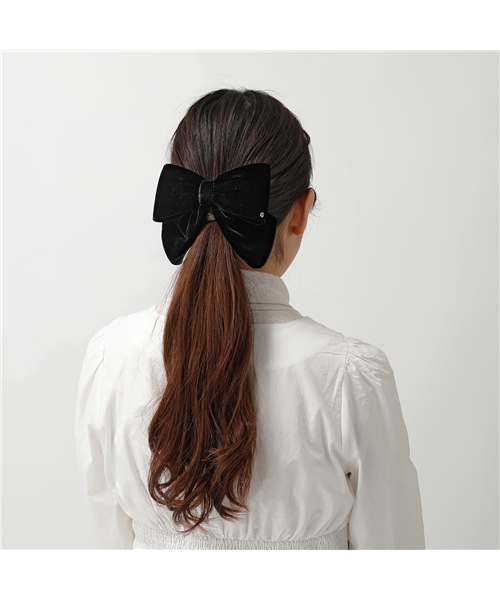 セール】【ALEXANDREDEPARIS(アレクサンドルドゥパリ)】TA8 17504 BARRETTE バレッタ 髪留め ヘアーアクセサリー リボン  N－NOIR (503019950) | アレクサンドル ドゥ パリ(ALEXANDRE DE PARIS) - d fashion