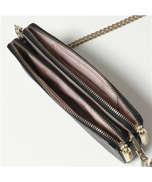 セール Kate Spade ケイトスペード Pwru7132 001 Black レザー ショルダーウォレット チェーン ショルダーバッグ ポシェット 長財布 鞄 ケイトスペードニューヨーク Kate Spade New York D Fashion