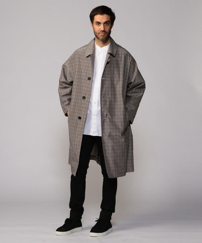 セール 30%OFF】シルクコットンタフタ ステンカラーコート