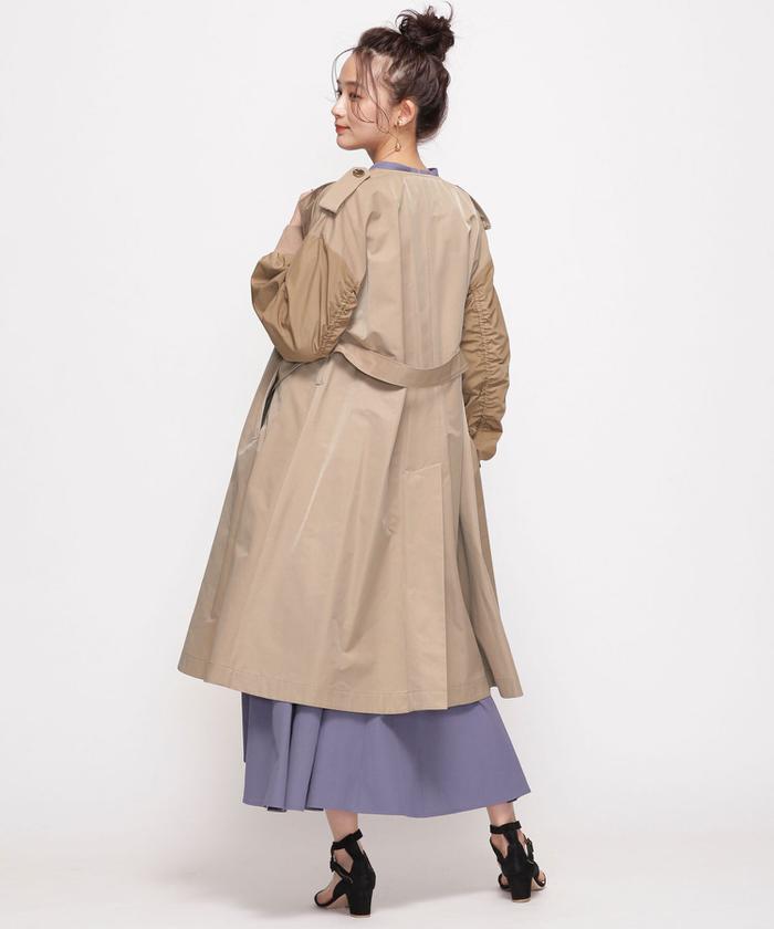 セール 60%OFF】MUVEIL WORK/別注ノーカラートレンチコート(503037716