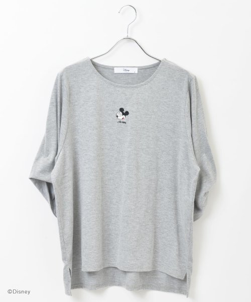 Disney ディズニー ミッキーマウス 刺繍 袖ボリューム Tシャツ ルヴニール Revenil D Fashion Disney ディズニー ミッキーマウス 刺繍 袖ボリューム Tシャツ ルヴニール Revenil D Fashion