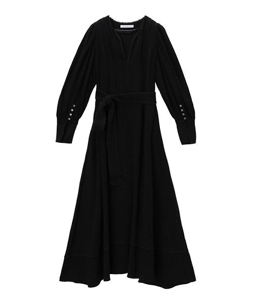 ETRE TOKYO - ETRETOKYOジオメトリックレースワンピース黒エトレ