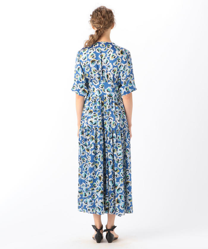 セール 40%OFF】ライプフラワープリント クルーネックマキシ セール 40%OFF】ライプフラワープリント クルーネックマキシ