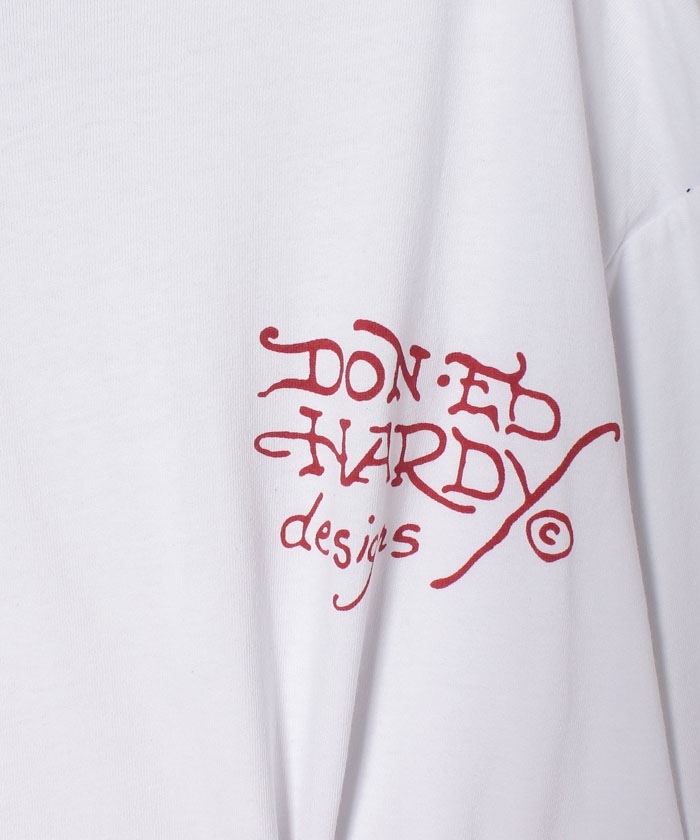 Ed Hardy】エドハーディー 大きいサイズ デビル バイク 長袖T