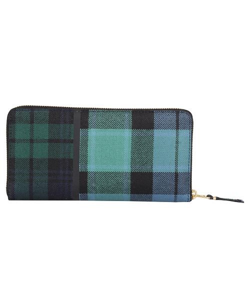 コムデギャルソン Comme Des Garcons 財布 長財布 メンズ レディース ラウンドファスナー 本革 タータンチェック Tartan Patchwo コムデギャルソン Commedesgarcons D Fashion