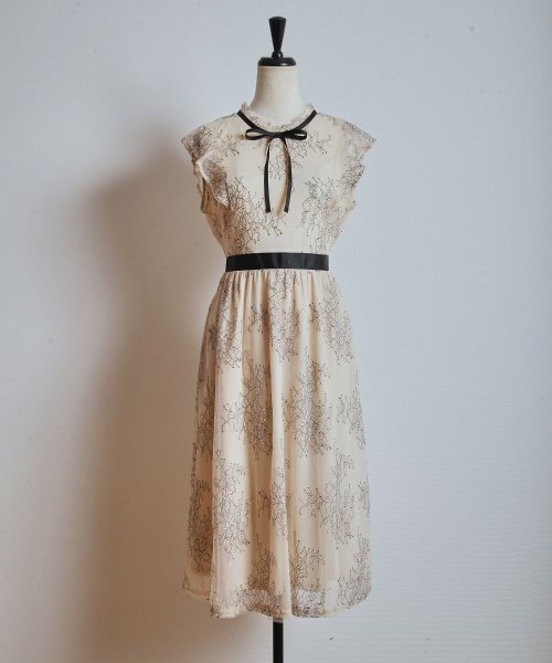 セール りぼん付きプチフリルネックフラワーレースワンピース トッコクローゼット Tocco Closet D Fashion セール りぼん付きプチフリルネックフラワーレースワンピース トッコクローゼット Tocco Closet D Fashion