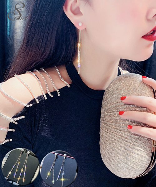 セール ロング イヤリング レディース 人気アクセサリー パール 結婚式プレゼント代30代40代 セイヘイショップ Seiheishop D Fashion