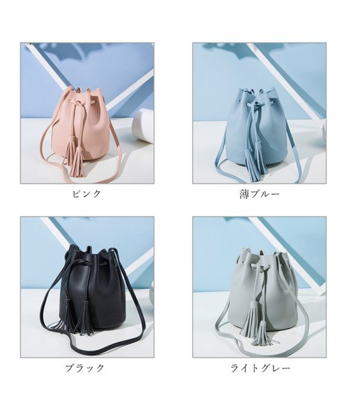 小さめ ショルダーバッグ レディース 斜めがけ 大人 バケツバッグ 巾着バッグ プチプラ 安い レザーバッグ タッセル ミニミニストア Miniministore D Fashion