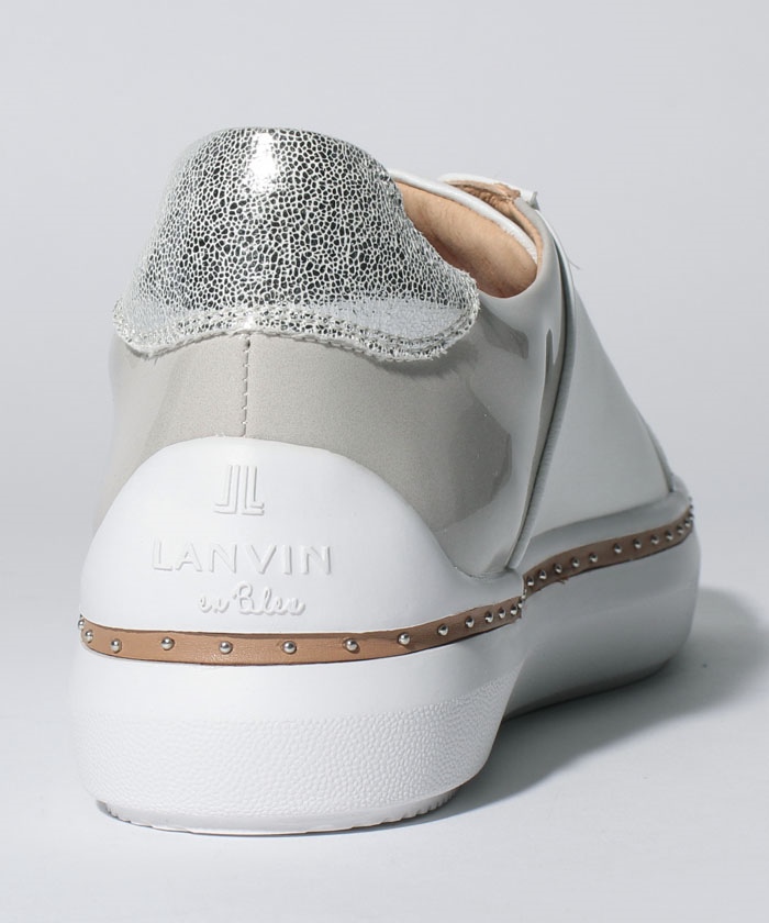 ★25SS Lanvin CURB レースアップ ロゴ ラウンドトゥ スニーカー Lanvin Curb レースアップ スニーカー | ピンク | FARFETCH JP