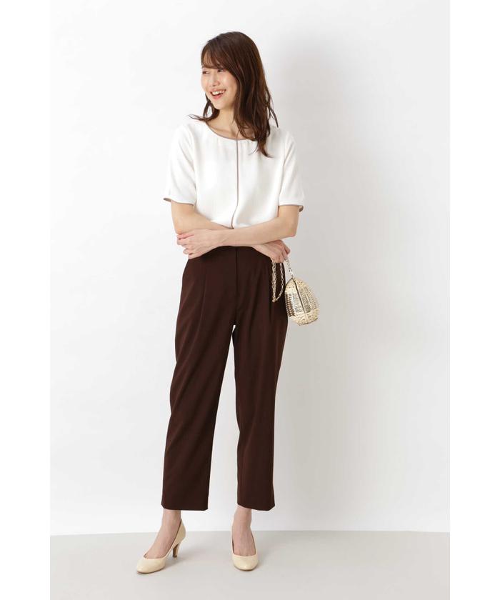 ふくななオーダーページ•*¨*•.¸¸♬ セール 20%OFF】バイカラーブラウス半袖◇(503067007