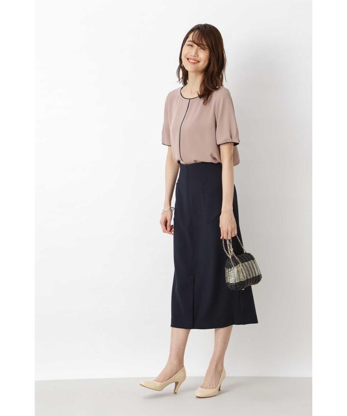 ふくななオーダーページ•*¨*•.¸¸♬ セール 20%OFF】バイカラーブラウス半袖◇(503067007