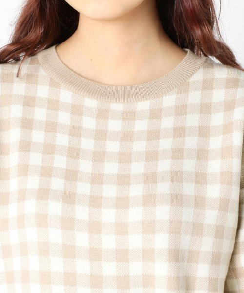 セール ギンガムチェッククルーニット ロディスポット Lodispotto D Fashion セール ギンガムチェッククルーニット ロディスポット Lodispotto D Fashion