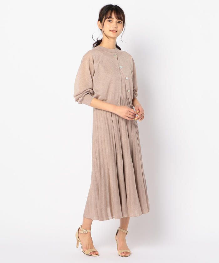 クーポン】【セール 30%OFF】ワンピース＋クルーカーデ