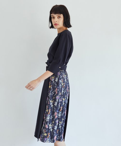 セール アナウンサー着用 フラワーバタフライギャザープリーツワンピース トーナル Tonal D Fashion セール アナウンサー着用 フラワーバタフライギャザープリーツワンピース トーナル Tonal D Fashion