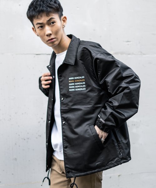 クーポン】MARK GONZALES マークゴンザレス 2G5-5922 SIGN コーチジャケット アウター ブルゾン メンズ レディース ポリエステルツイル ビッグシ(503091498) ロッキーモンロー(Rocky Monroe) d fashion マークゴンザレス mark gonzales コーチジャケット