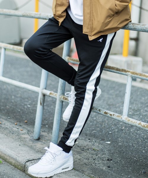 セール】KANGOL カンゴール ジョガーパンツ メンズ レディース ラインパンツ ジョガパン スリム おしゃれ サイドライン 黒 グレー ホワイト スポーツ スウェッ(503091583) ロッキーモンロー(Rocky Monroe) d fashion 黒 ストリート ジョガーパンツ 韓国 メンズ 2本 緑 ライン