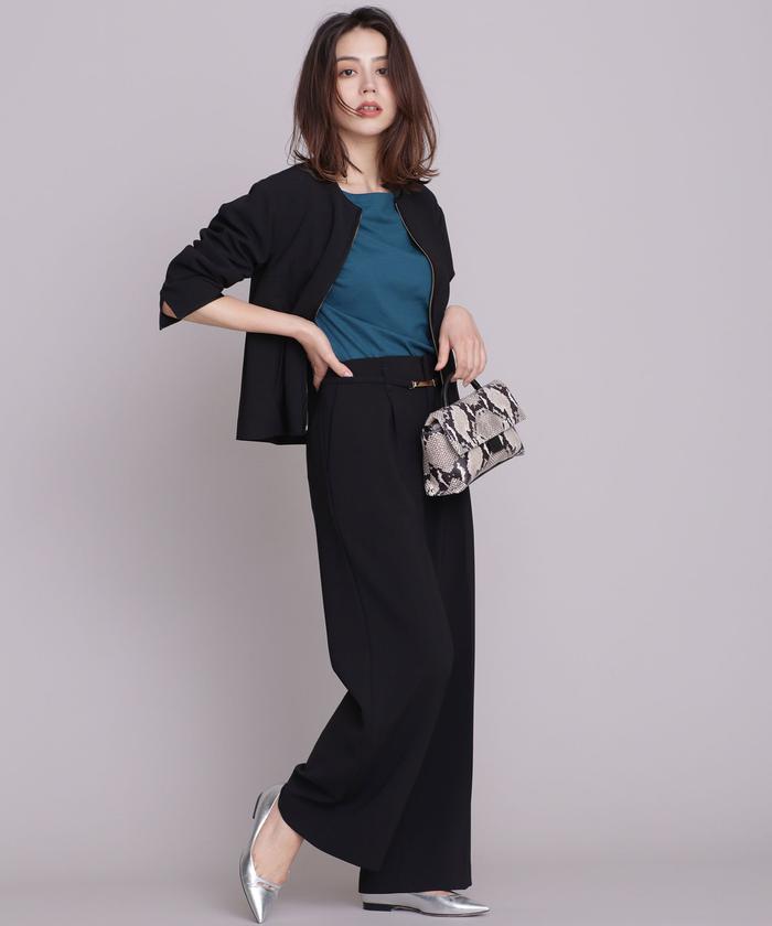 セール 50%OFF】Aperi/ダブルクロスノーカラーブルゾン