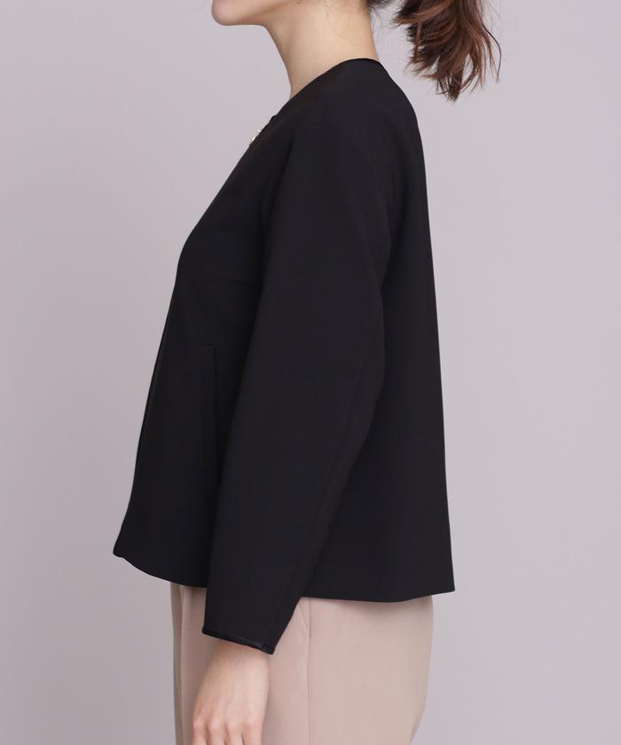 セール 50%OFF】Aperi/ダブルクロスノーカラーブルゾン