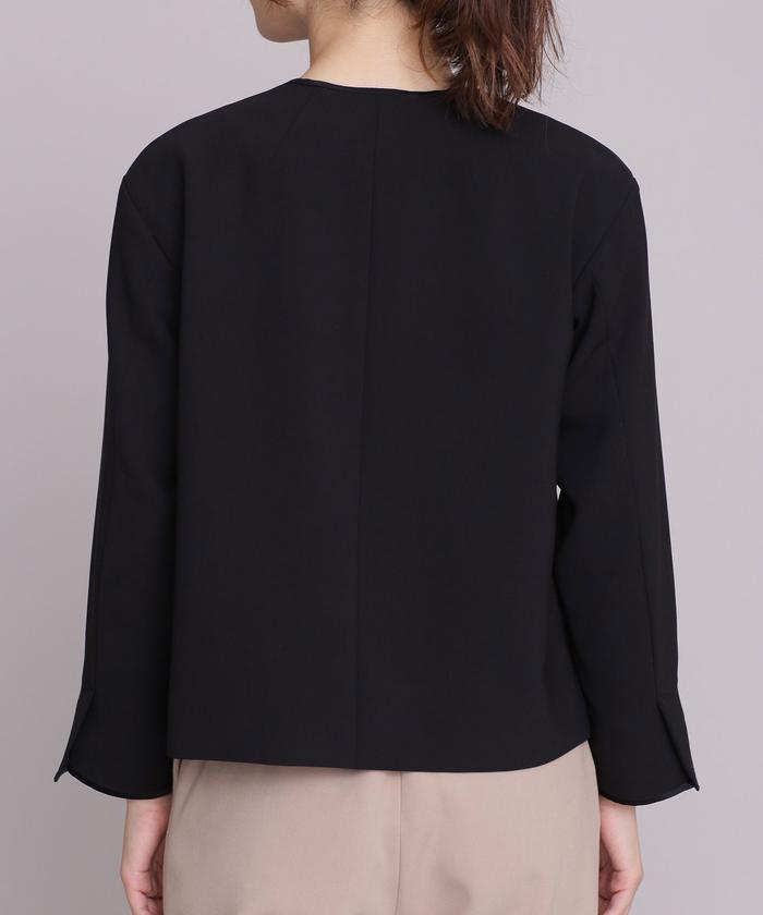 セール 50%OFF】Aperi/ダブルクロスノーカラーブルゾン