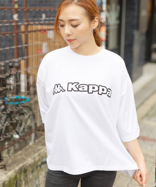 Kappa カッパ メンズ レディース ユニセックス 半袖tシャツ ショート丈 レイヤード 重ね着 ビッグシルエット オーバーサイズ ドロップショルダー ボック ロッキーモンロー Rocky Monroe D Fashion
