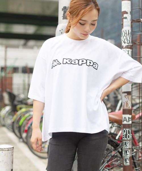 Kappa カッパ メンズ レディース ユニセックス 半袖tシャツ ショート丈 レイヤード 重ね着 ビッグシルエット オーバーサイズ ドロップショルダー ボック ロッキーモンロー Rocky Monroe D Fashion