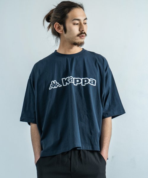 Kappa カッパ メンズ レディース ユニセックス 半袖tシャツ ショート丈 レイヤード 重ね着 ビッグシルエット オーバーサイズ ドロップショルダー ボック ロッキーモンロー Rocky Monroe D Fashion