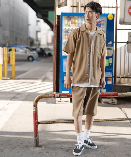 Kangol カンゴール 半袖開襟シャツ メンズ レディース ユニセックス オープンカラー シンプル カジュアル キューバ ボウリング ポリトロ ビッグシルエッ ロッキーモンロー Rocky Monroe D Fashion