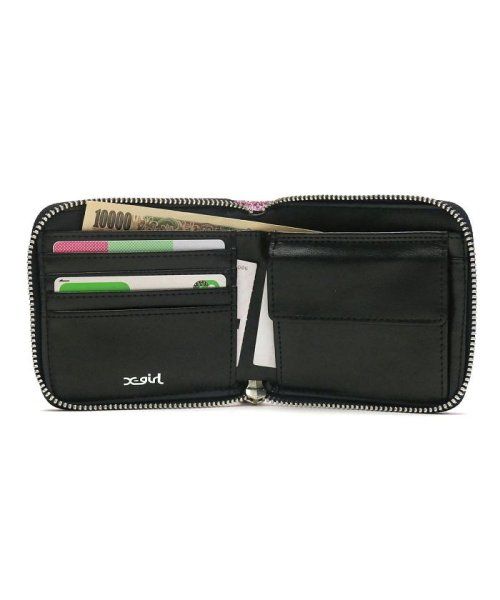 エックスガール 財布 X Girl 二つ折り財布 ラウンドファスナー コンパクト Metallic Wallet メタリック レディース エックスガール X Girl D Fashion