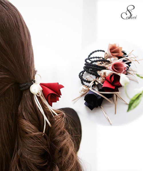 セール ヘアアクセサリー ヘアゴム 髪留め フラワー 小物雑貨 卒業パーティー 旅行 セイヘイショップ Seiheishop D Fashion