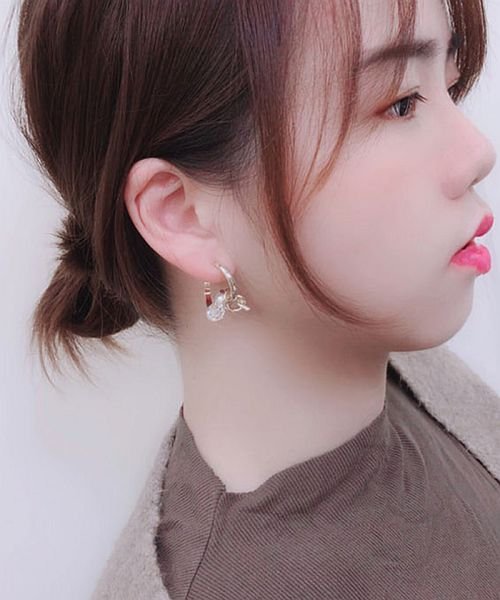 クーポン セール Off パールピアス レディース 大人 ピアス おしゃれ アクセサリー 耳飾り スタッドピアス フープ ピアス ミニミニストア Miniministore D Fashion