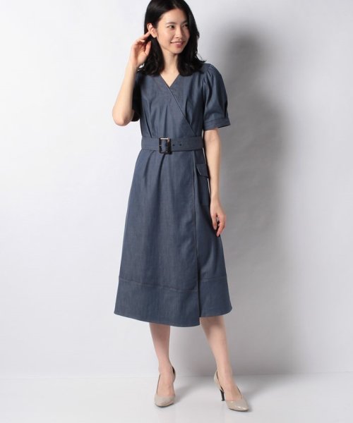セール カシュクール配色ステッチワンピース ジャスグリッティー Jusglitty D Fashion