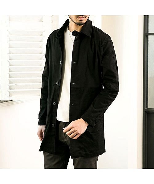 セール ステンカラーコートメンズストレッチコットンツイルショップコートシングル マエストーソ Maestoso D Fashion セール ステンカラーコートメンズストレッチコットンツイルショップコートシングル マエストーソ Maestoso D Fashion