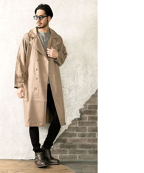 セール トレンチコートメンズオーバーサイズビッグシルエットワイドシルエットドロップショルダー マエストーソ Maestoso D Fashion セール トレンチコートメンズオーバーサイズビッグシルエットワイドシルエットドロップショルダー マエストーソ Maestoso D Fashion