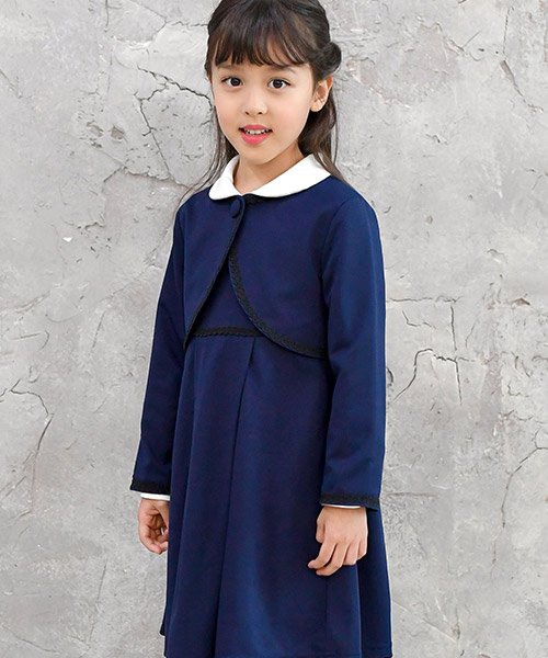 セール 長袖ジャケット 襟付きシャツ ワンピース 3点セット 子供服bee 子供服bee D Fashion