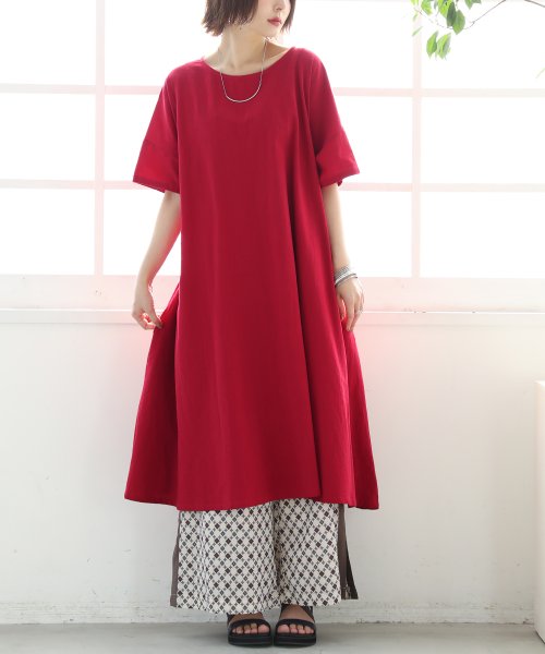 コットン100 シンプルロングワンピース オシャレウォーカー Osharewalker D Fashion コットン100 シンプルロングワンピース オシャレウォーカー Osharewalker D Fashion