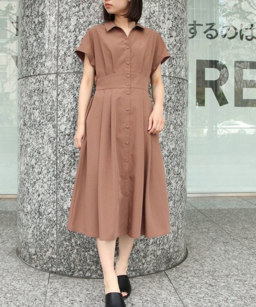 セール Easy Care ハイウエスト切り替えシャツワンピース ビス Vis D Fashion