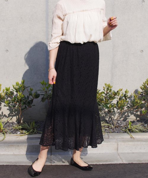 セール 新作 総レース ペプラムスカート Fi Ss 54 フィズ Fizz D Fashion