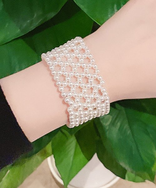 セール パール ブレスレット バングル 太め パーティー アクセサリー レディース ジュエリー 結婚式 披露宴 演奏会 発表会 お呼ばれ ミニミニストア Miniministore D Fashion