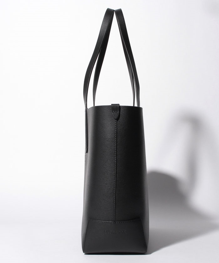 embossed monogram motif leather tote