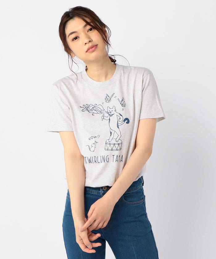 tシャツ Tina Plot Twist Tシャツ レディース STARTER ショート丈 リンガープリントTシャツ / レディース チビ