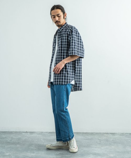 セール 総柄シャツ チェック ビッグシルエット メンズ オーバーサイズ 五分袖 半袖 ドルマン 日本製 90 ロッキーモンロー Rocky Monroe D Fashion セール 総柄シャツ チェック ビッグシルエット メンズ オーバーサイズ 五分袖 半袖 ドルマン 日本製 90 ロッキーモンロー Rocky Monroe D Fashion