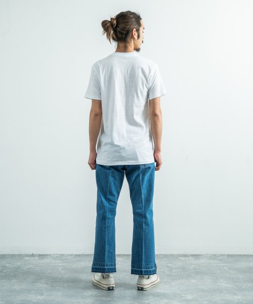 デニムパンツ メンズ レディース ジーンズ アンクル丈 ブーツカット フレアシルエット セルビッチ セルヴィッチ 日本製 国産 赤耳 リペア 綿 コットン セン ロッキーモンロー Rocky Monroe D Fashion